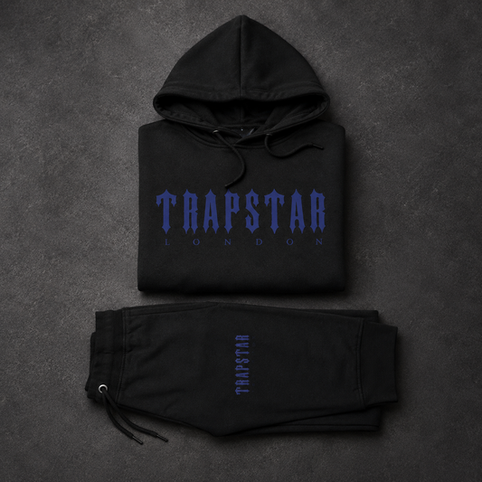 TRAPSTAR NEGRO LOGO AZUL