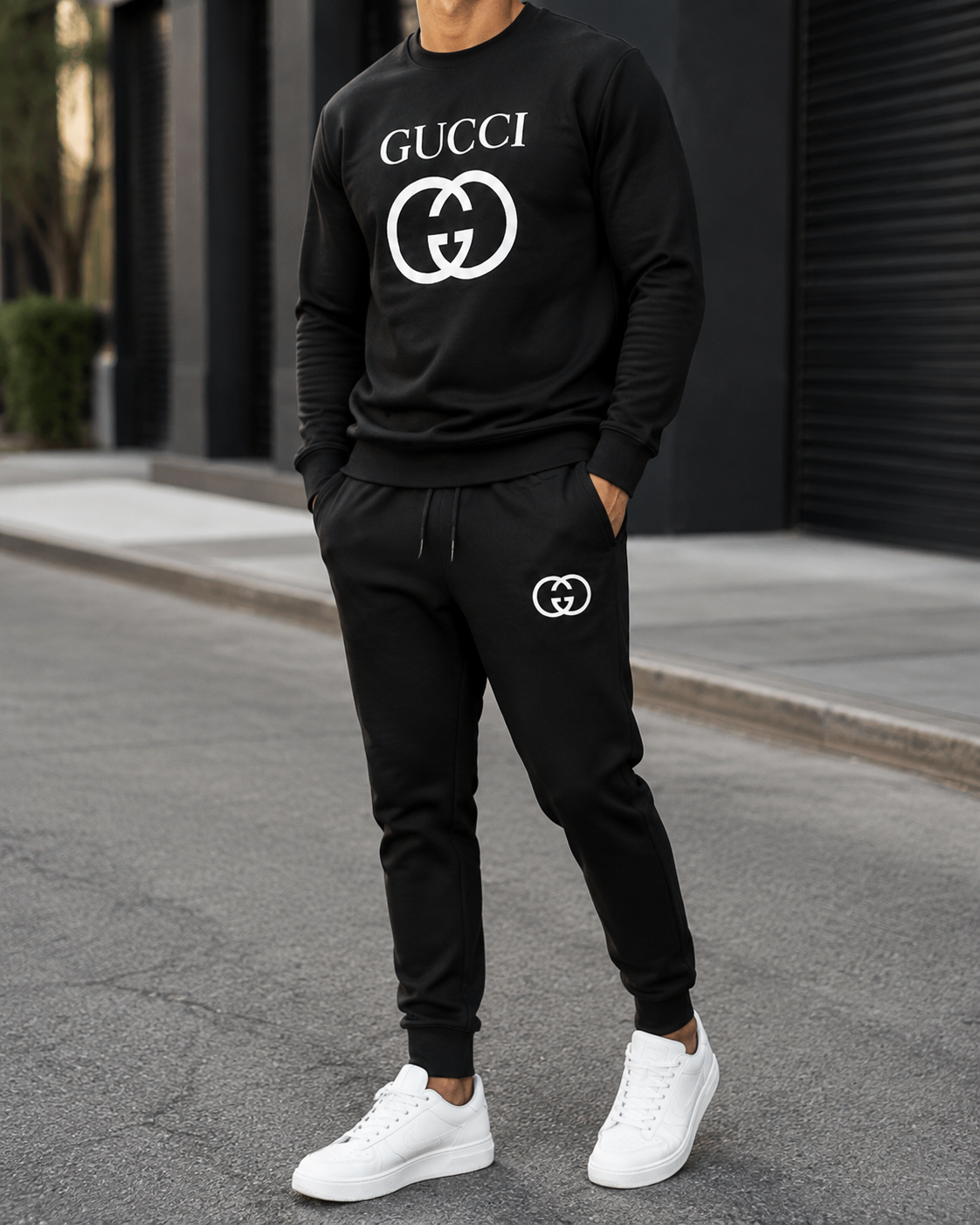 GUCCI NEGRO LOGO BLANCO