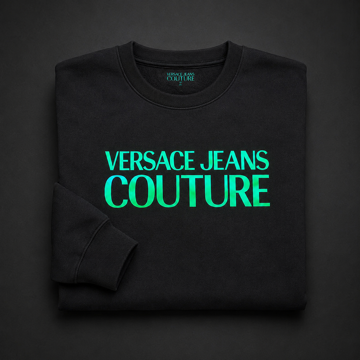 VERSACE NEGRA LOGO VERDE