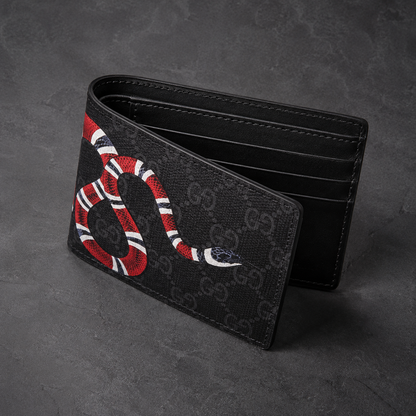 CARTERA GUCCI SNAKE NEGRA