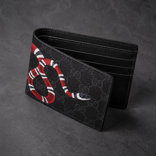 CARTERA GUCCI SNAKE NEGRA